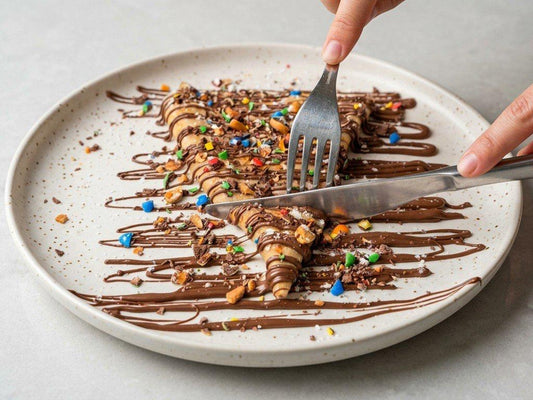 M&M Chocolate Crepe at Madalyon Dessert in San Francisco