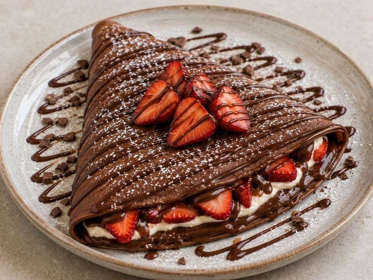 Chocolate Strawberry Crepe at Madalyon Dessert in San Francisco