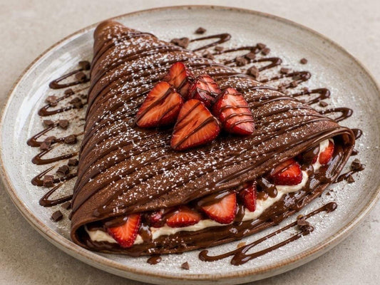 Chocolate Strawberry Crepe at Madalyon Dessert in San Francisco