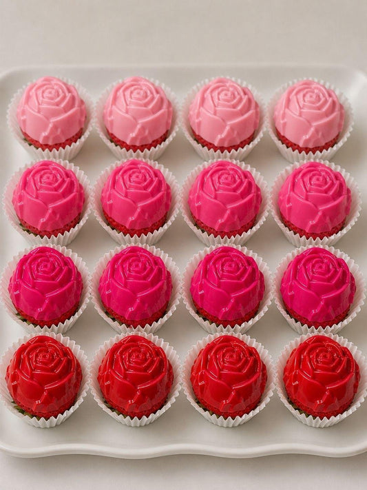 Rose shape chocolate covered strawberries