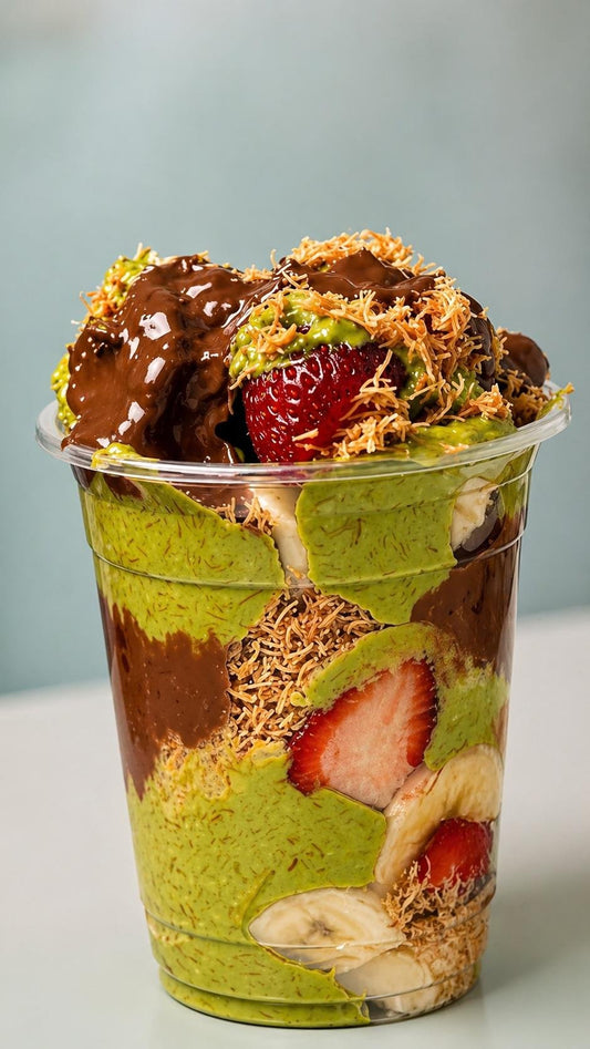 Banana & Strawberry Mixed Dubai Chocolate Cup 🍓🍌